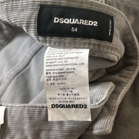 Grey Corduroy trousers DSQUARED2 - Picture 4 of 4
